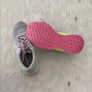 New Balance Kids Sneakers - Gray, Pink, and Green